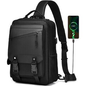 Leaper Crossbody Messenger Bag 13L Multi-pocket Satchel Sling Shoulder for‎ Men